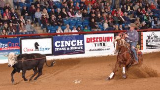 Corey Cushing roping a steer at World Greatest