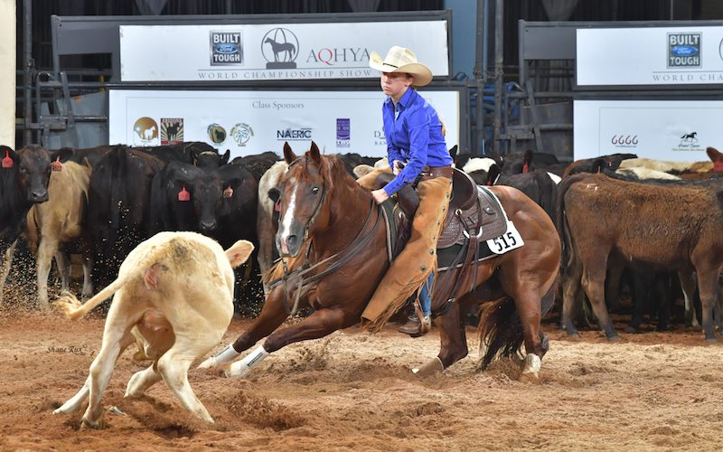 Riley Farris riding Pay Purr View at the AQHYA in Oklahoma City.