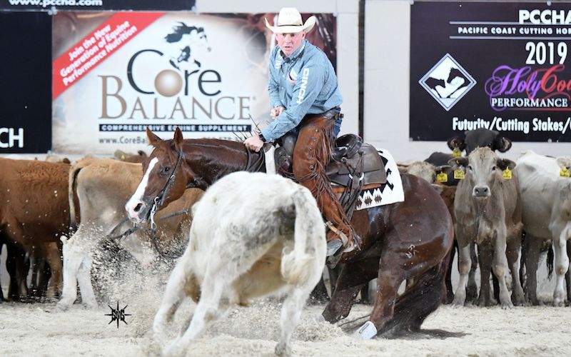 Michael Cooper riding at the 2019 pccha futurity