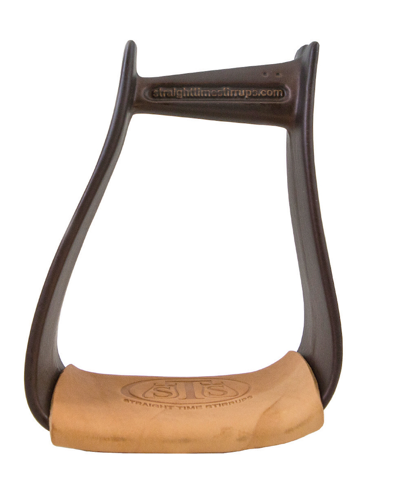 Straight Time Stirrups are a patented design that is angled and offset to help with balance.
